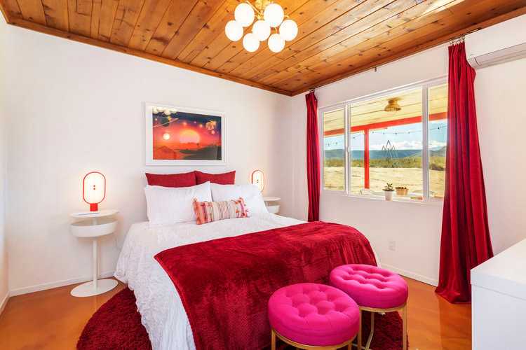 Guest Room with Red Colors